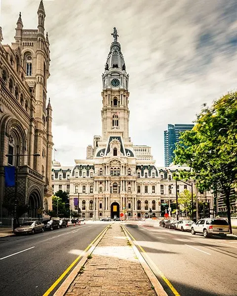 Representing Pennsylvania is Philadelphia City Hall.