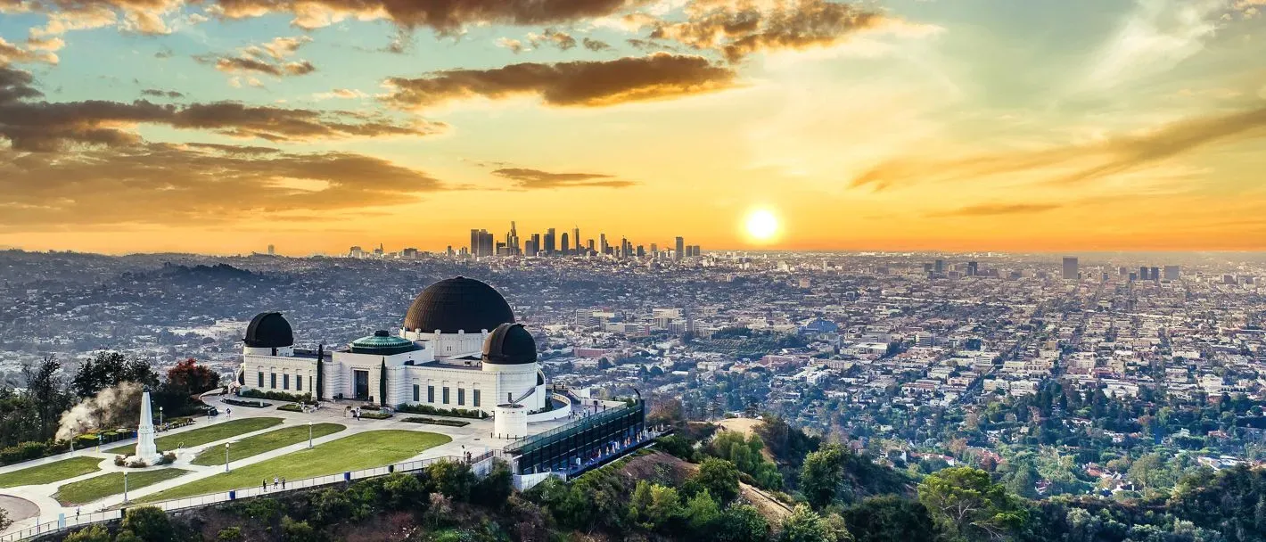 Griffith Observatory view over Los Angeles