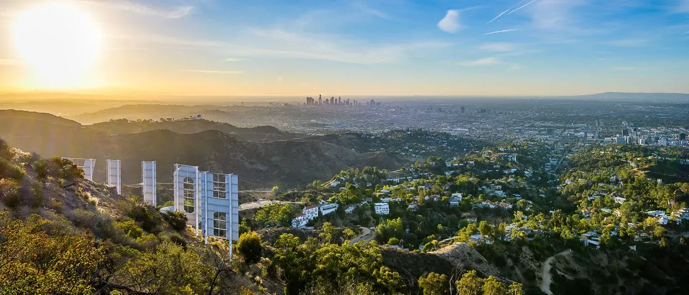 Holloywood Sign over Los Angeles