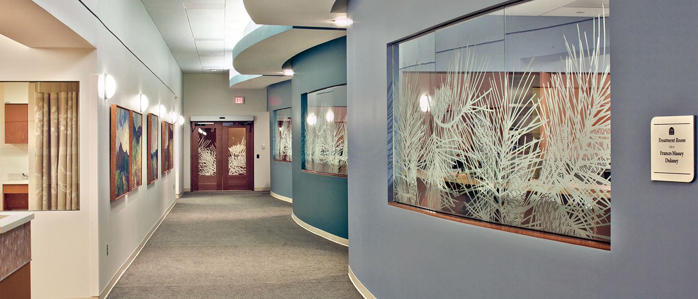 Radiology lobby in Battle Building for the University of Virginia Health, a PS&D partner.