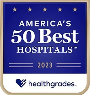 America's 50 Best Hospitals 2023 Badge by Healthgrades