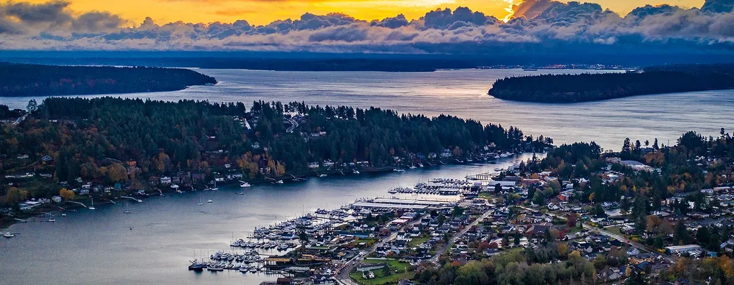 Downtown in Edmonds, Washington.