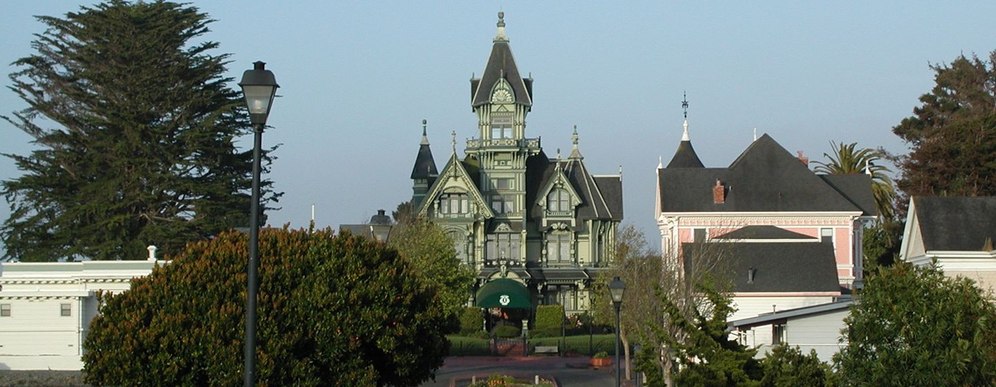 Carson Mansion exterior view, in Eureka, California.