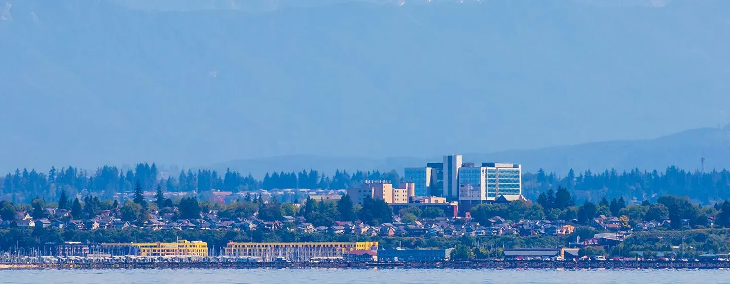 Skyline of Edmonds, Washington.