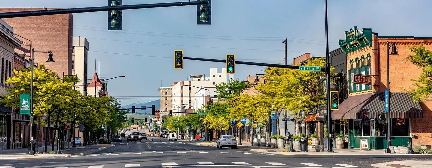 Downtown Missoula, Montana.