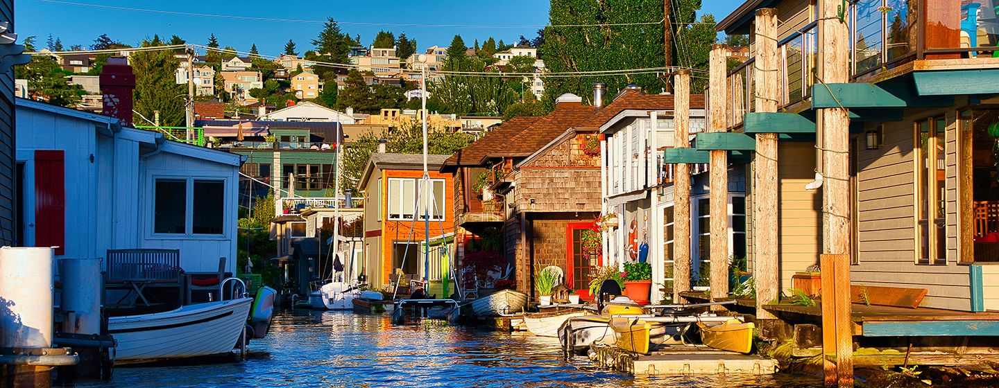 Seattle's river homes in Washington.