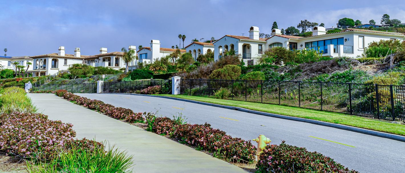 Mansions overlooking Torrance State Beach in Torrance, CA.