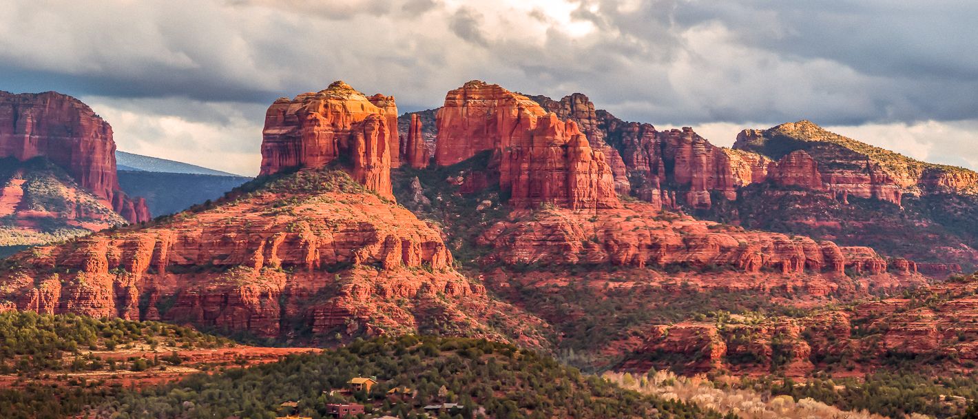 Aerial view of Mountain panorama in Sedona, Arizona, where our Physician Recruiters help hire physicians.