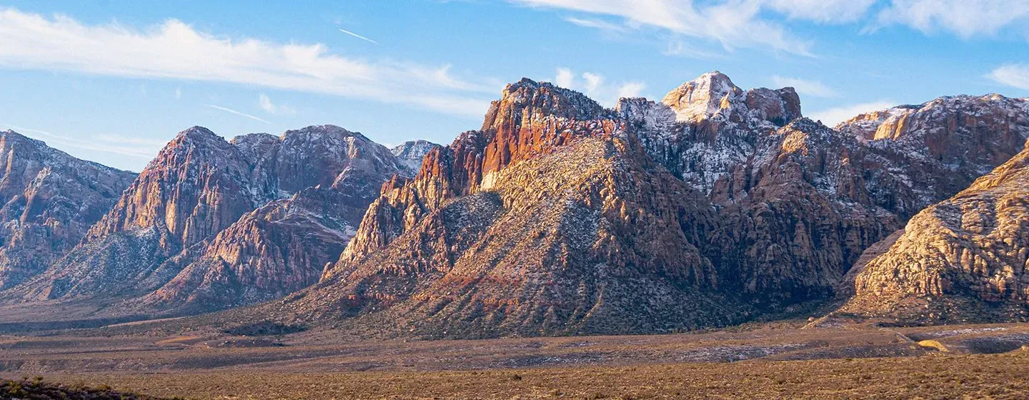 Desert mountains in the daytime in the state of Nevada.