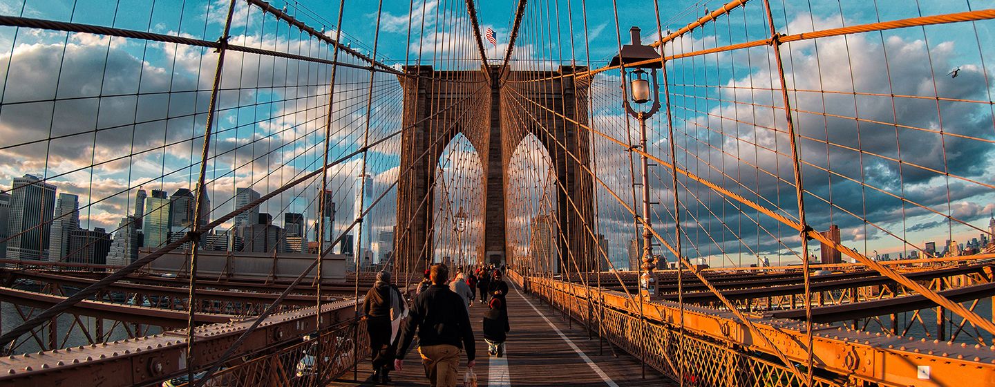 Brooklyn Bridge in New York.