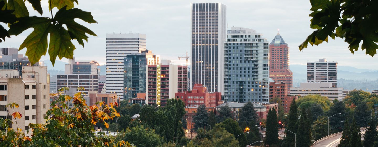 Downtown Portland in Oregon.