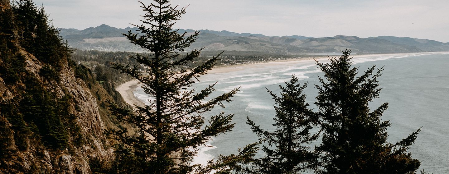 The Oregon coast.